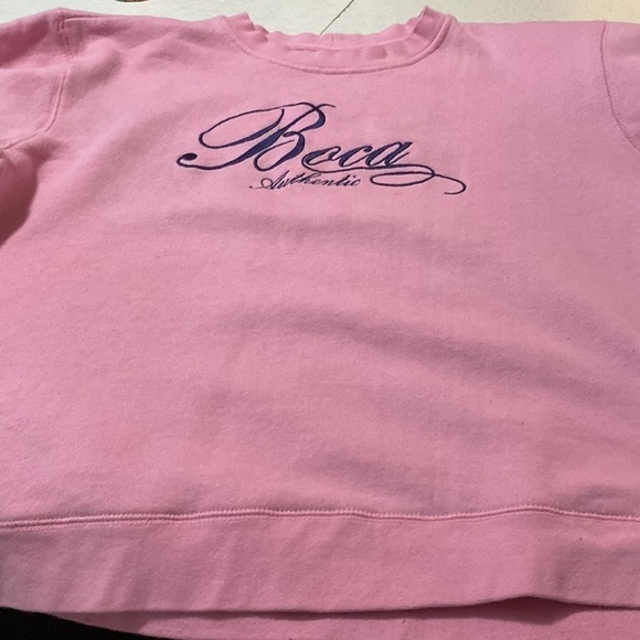 BOCA Authentic logo fleece sweatshirt unisex women sz 10-12 - Picture 7 of 11